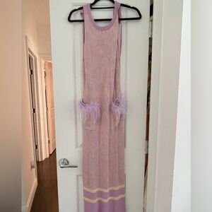 Elegant Lavender Sleeveless Dress